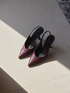 Real leather slingback kitten heels image number 0