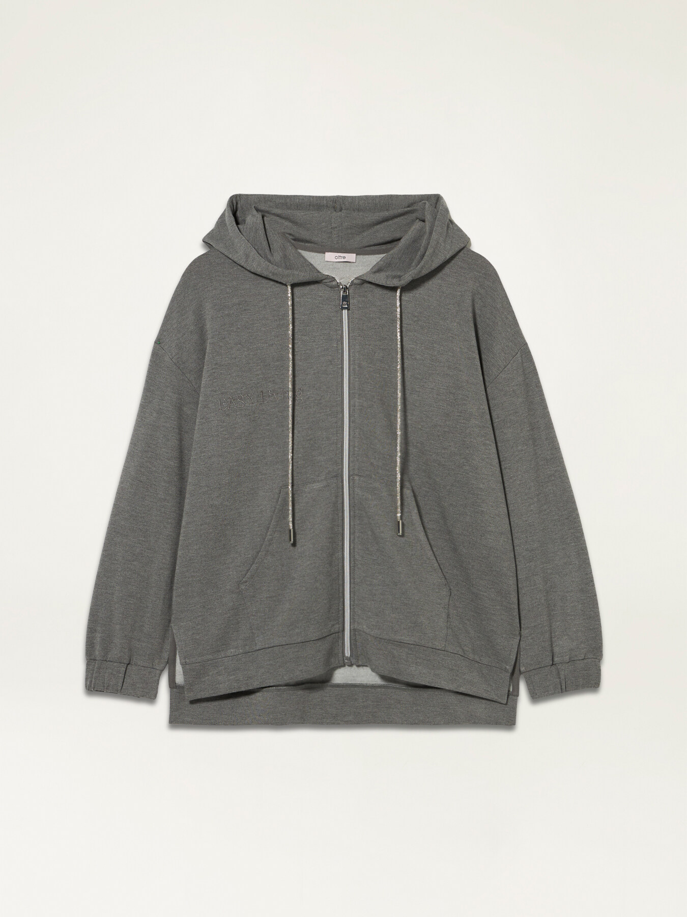 Felpa con cappuccio e ricamo lettering image number 4