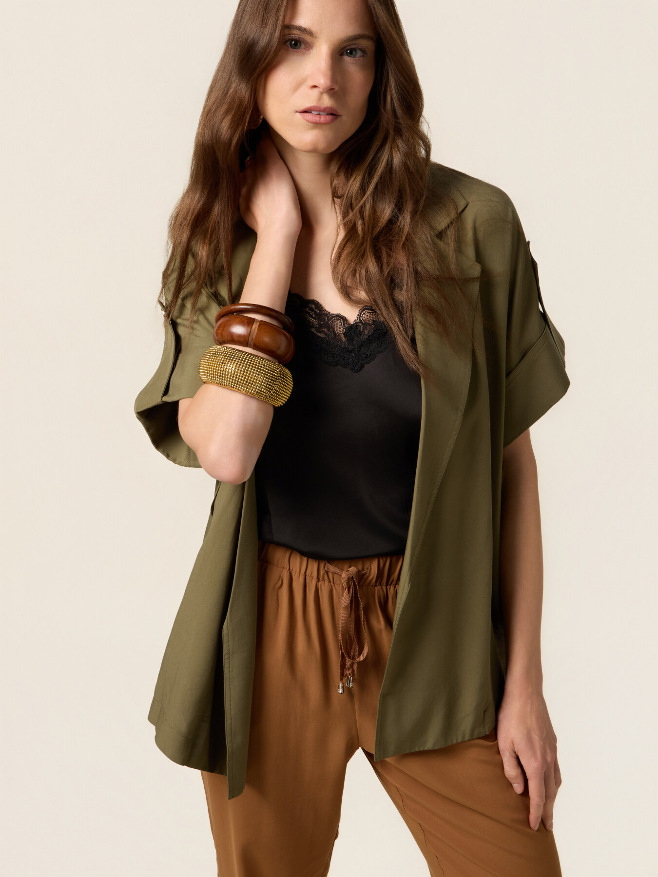 Chemise kimono avec ceinture image number 3
