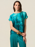 Blusa de sat&eacute;n estampada image number 0