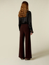 Knitted palazzo pants with stone details image number 1