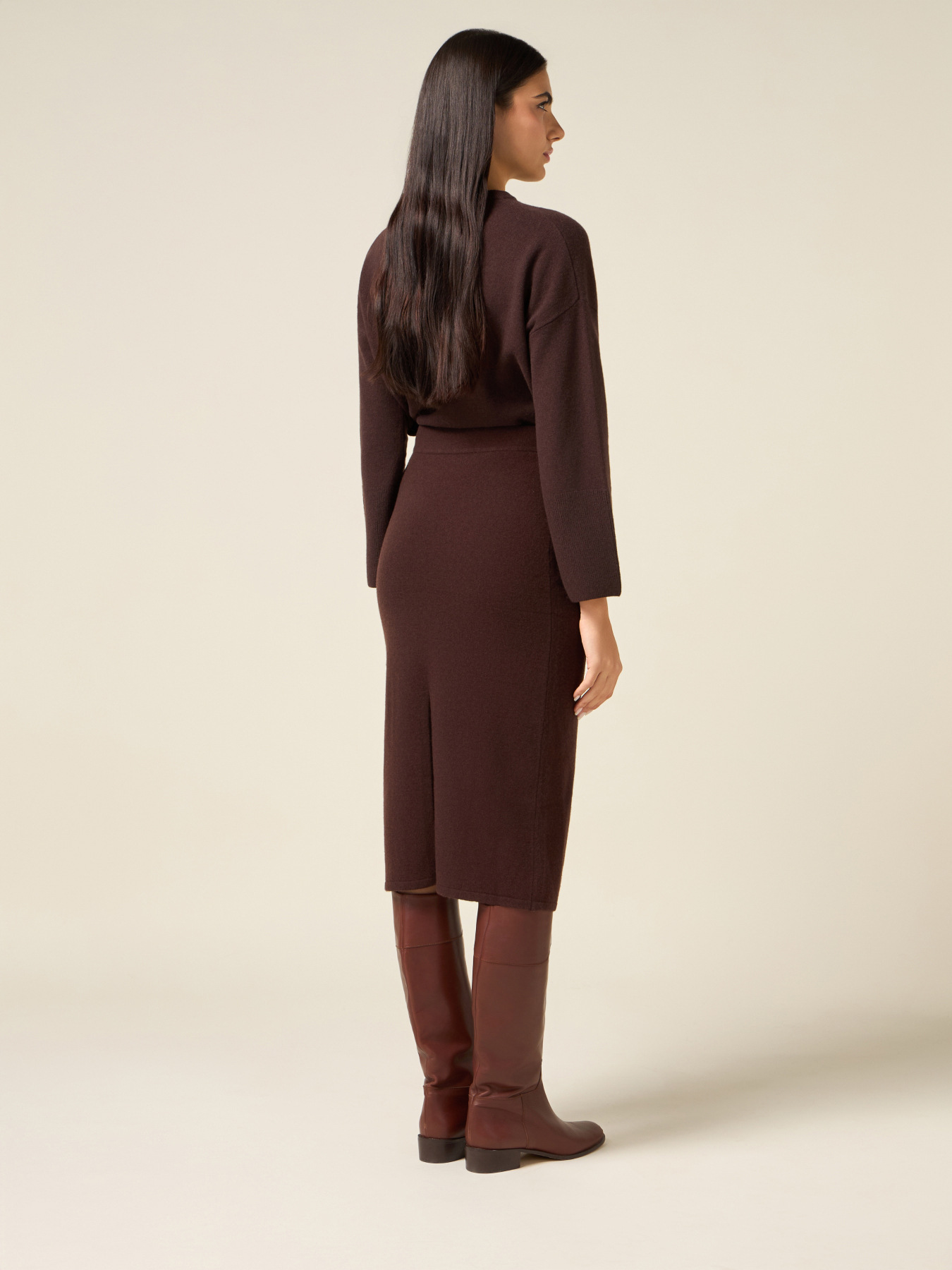 Wool sheath skirt image number 1