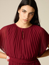 Midi dress in pleated georgette image number 2