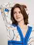 Blouse with foulard pattern image number 2