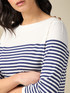 Striped T-shirt with three-quarter sleeves image number 2