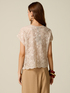 Embroidered blouse with lace image number 1