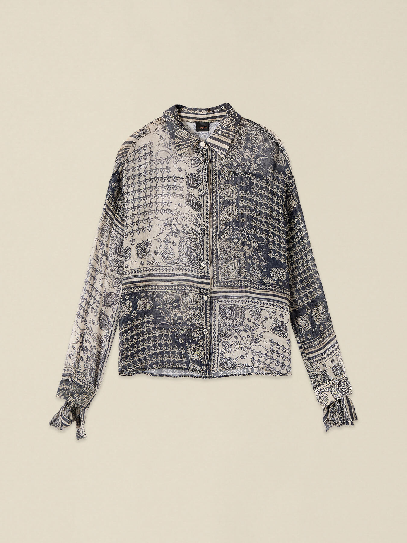 Patterned viscose shirt image number 3