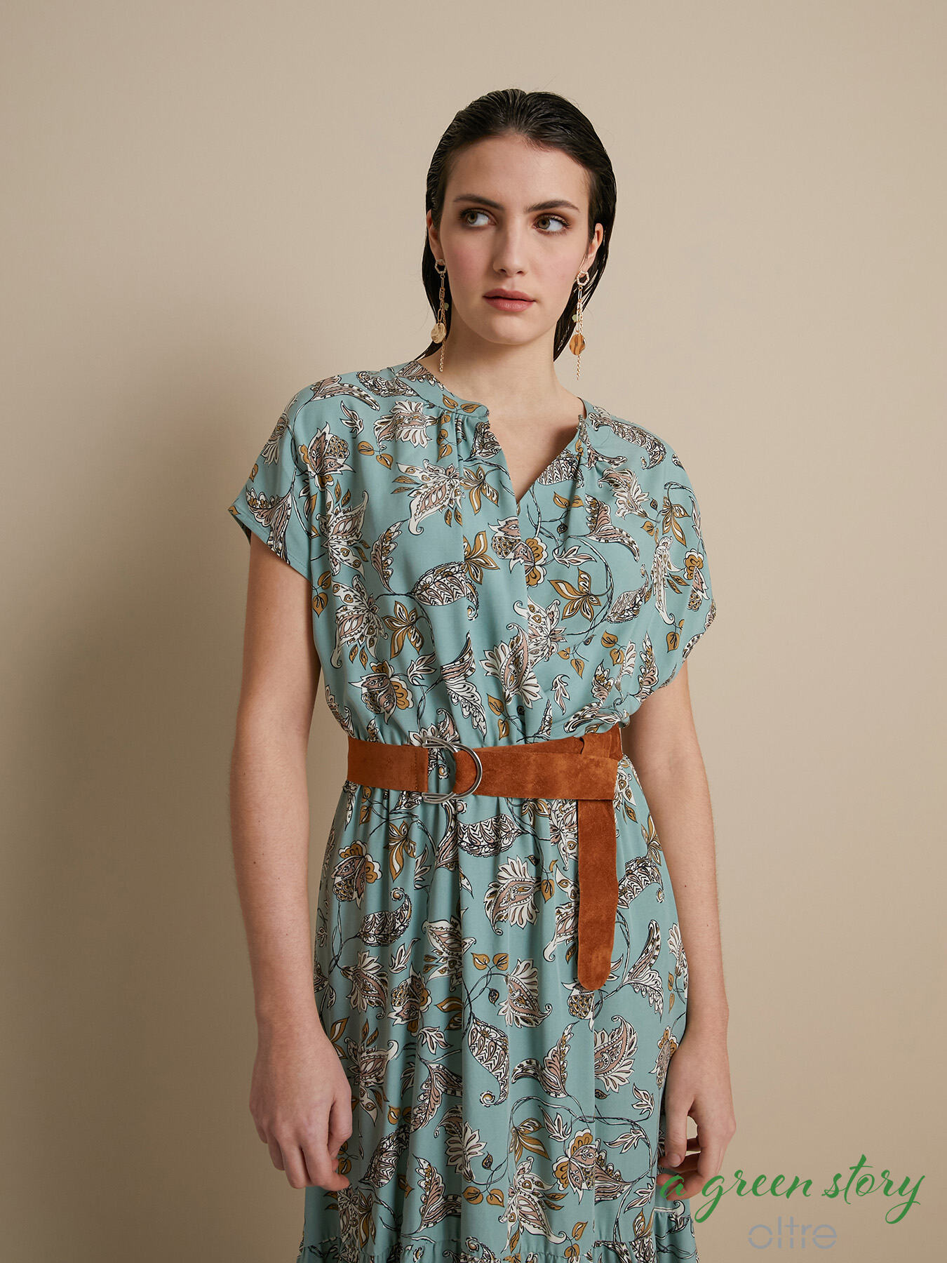 Midi-Kleid mit Blumenmuster image number 0