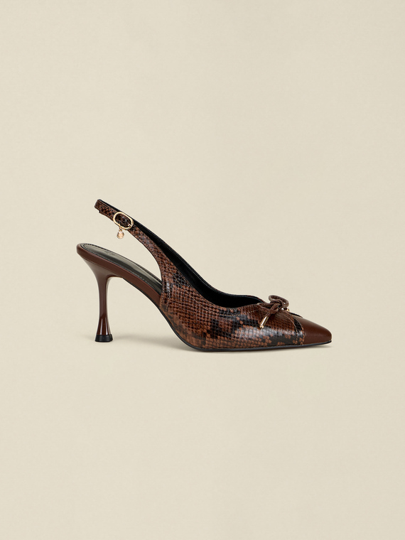 Python slingback pumps