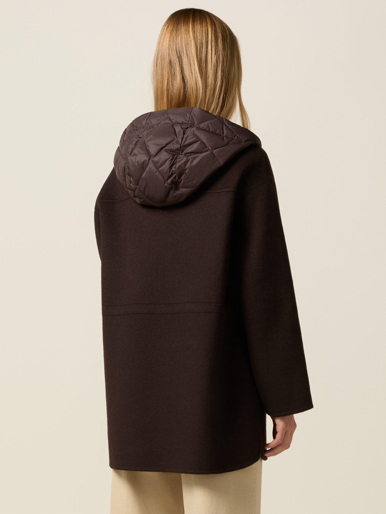 Padded hooded parka jacket image number 1