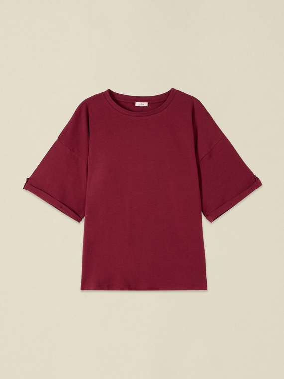 Oversize-T-Shirt mit Knopfdetail