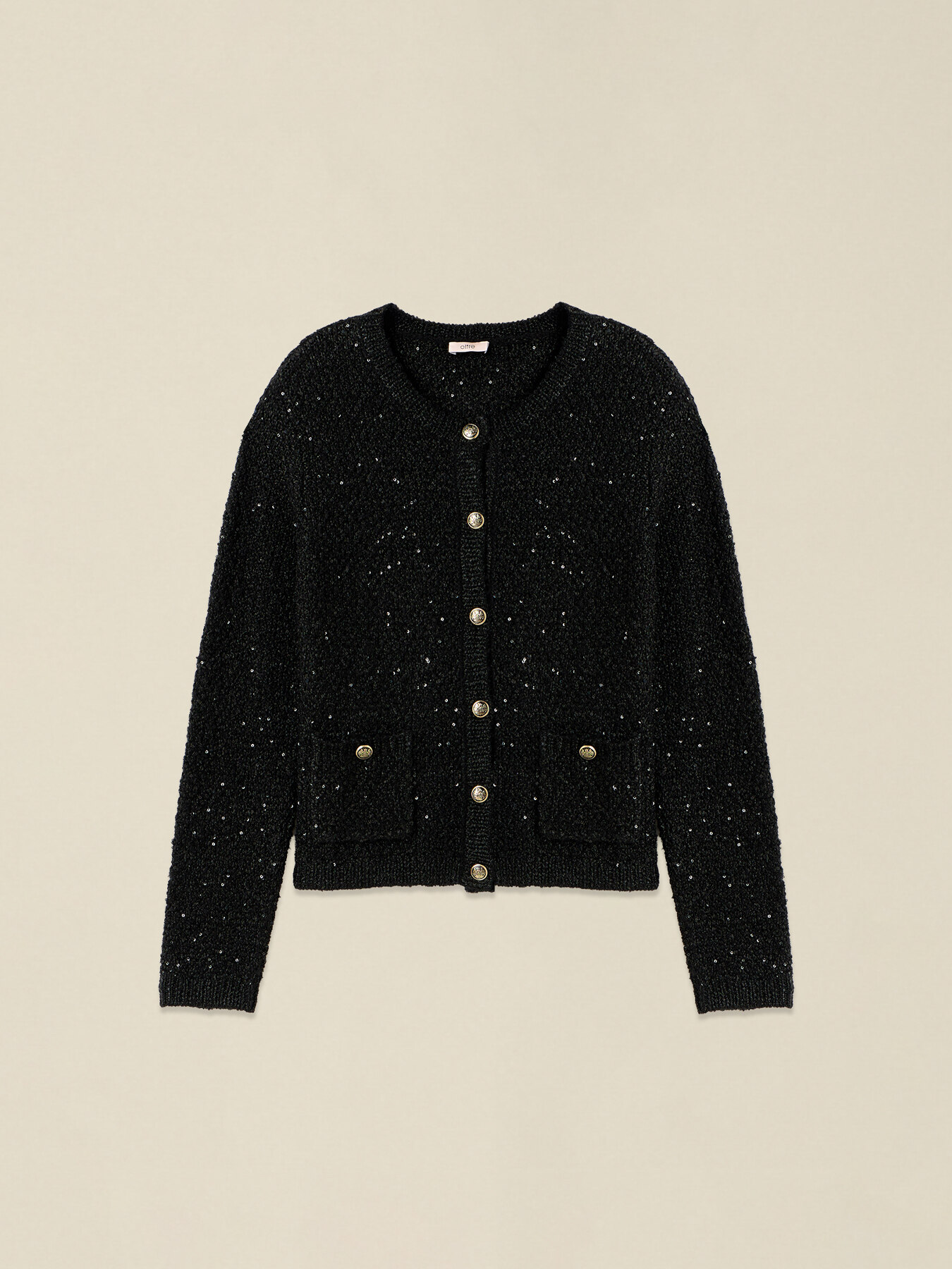 Cardigan aus Wollmischung mit Pailletten image number 3