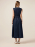 Rochie lungă din denim cu micro cristale image number 1