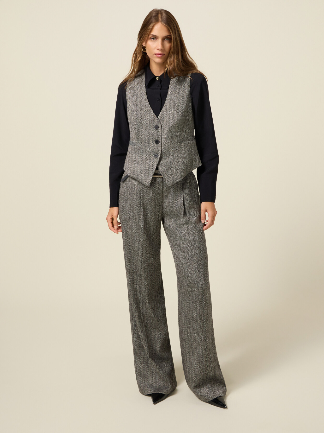 Weste aus gestreiftem Flanell image number 5