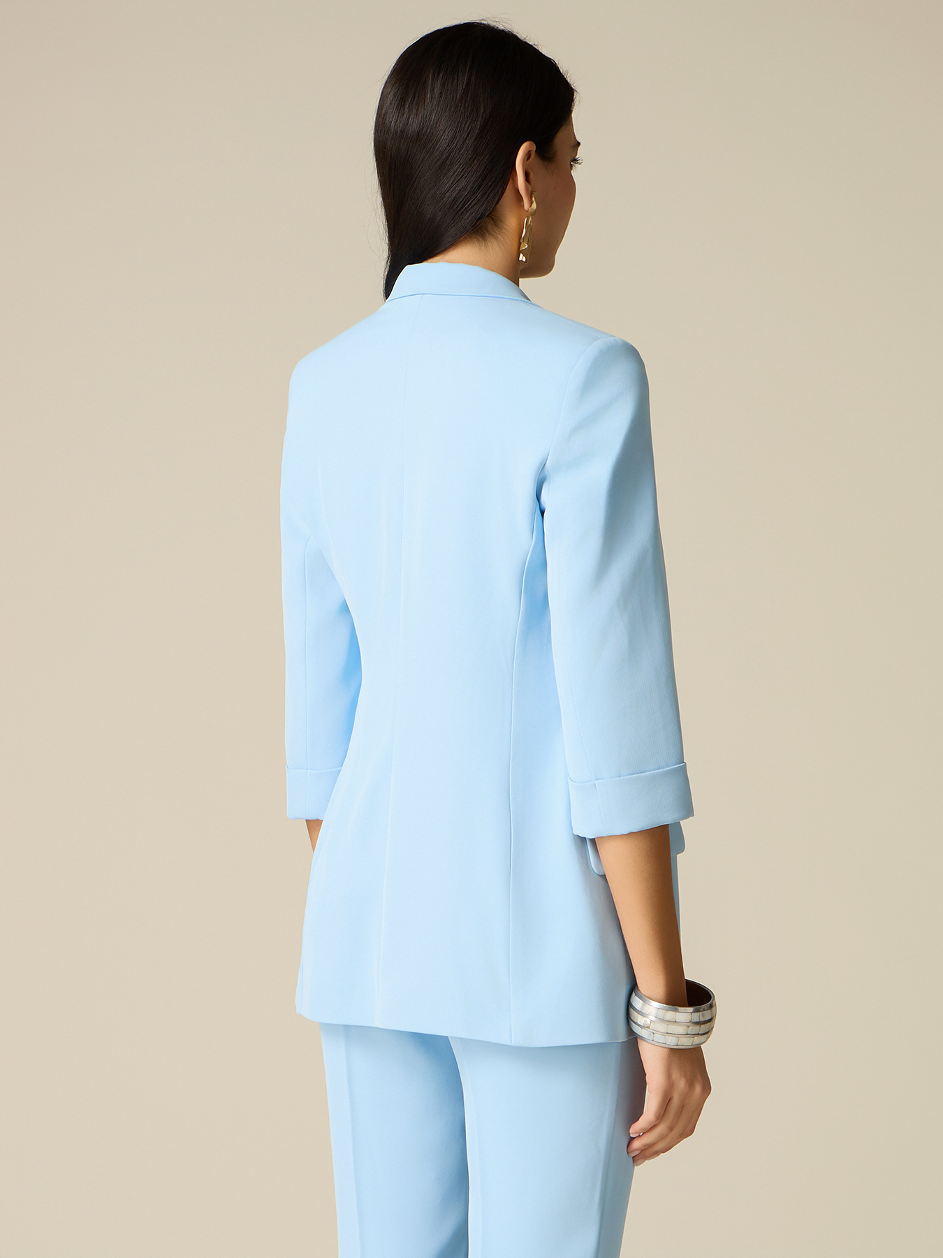 Crepe fabric blazer image number 1