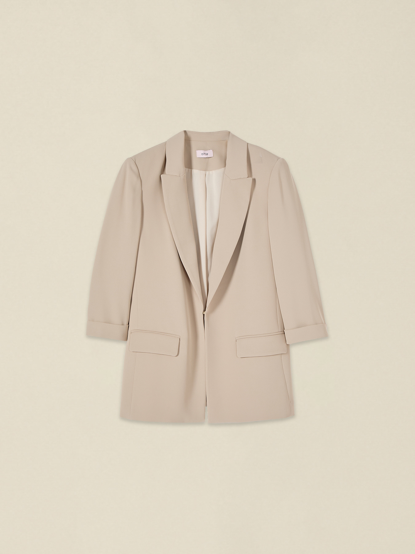 Gerader Blazer mit Dreiviertel&auml;rmeln image number 3