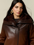 Jacket with faux fur-effect inserts image number 2