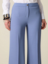 Palazzo pants in fluid fabric image number 2