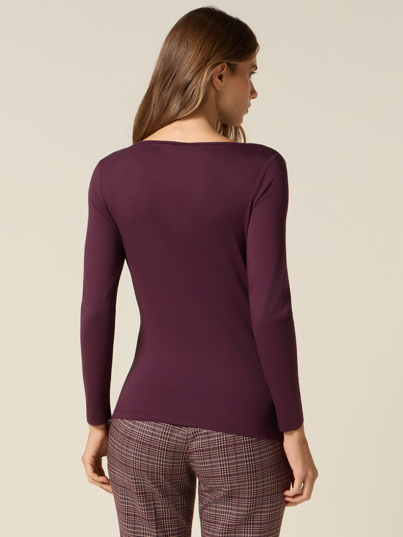 Tricou din viscoză cu drapaj image number 1