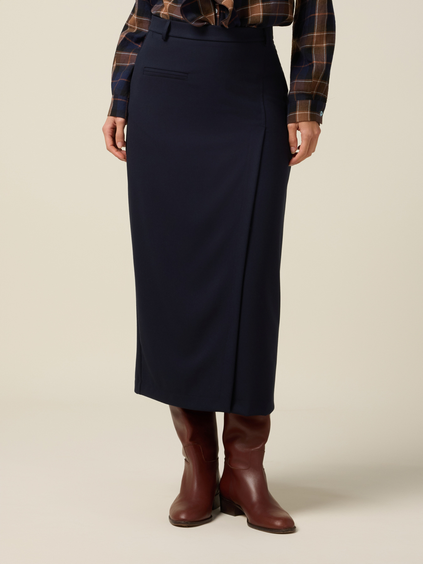 Wrap-around pencil skirt image number 3