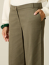 Wide-leg trousers in cotton blend twill image number 2