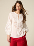 Cotton silk blouse with embroidery image number 1