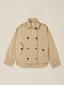 Short cotton trench coat image number 3