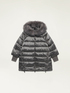 Midi down jacket with hood and cuffs image number 3