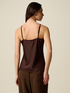 Top aus Satin mit kontrastierender Spitze image number 1