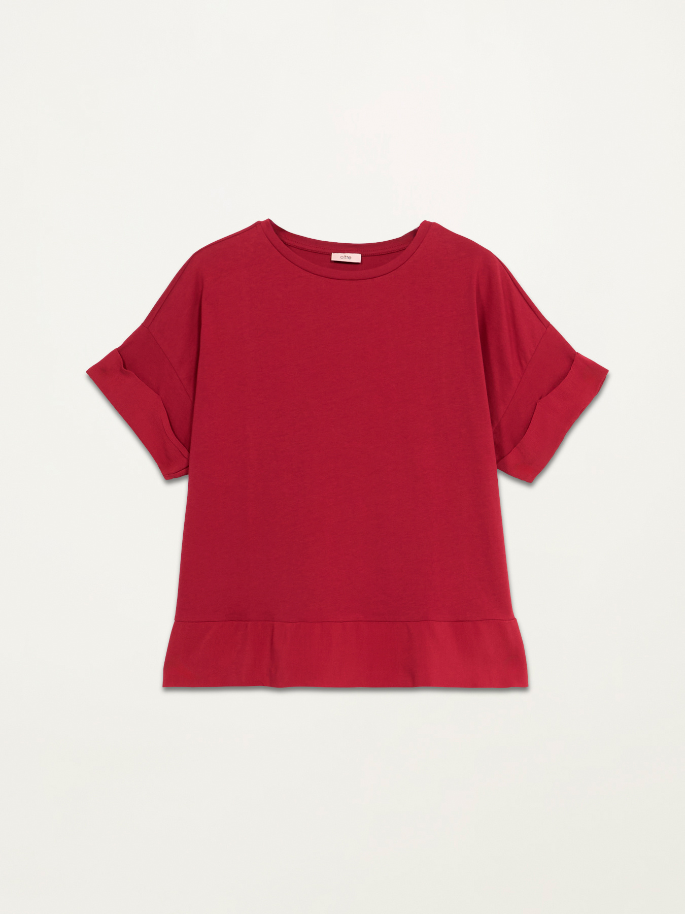 T-shirt con bordi in viscosa image number 3