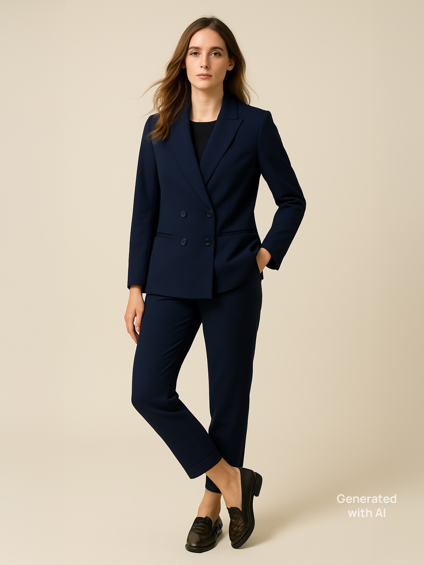 Cropped pants in cr&ecirc;pe fabric image number 5