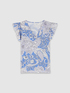 Blouse with foulard pattern image number 3