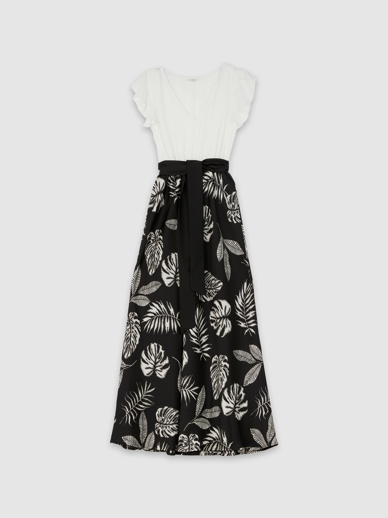 Dress with patterned skirt image number 3