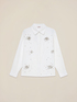 Gabardine shirt with appliqu&eacute;s image number 3