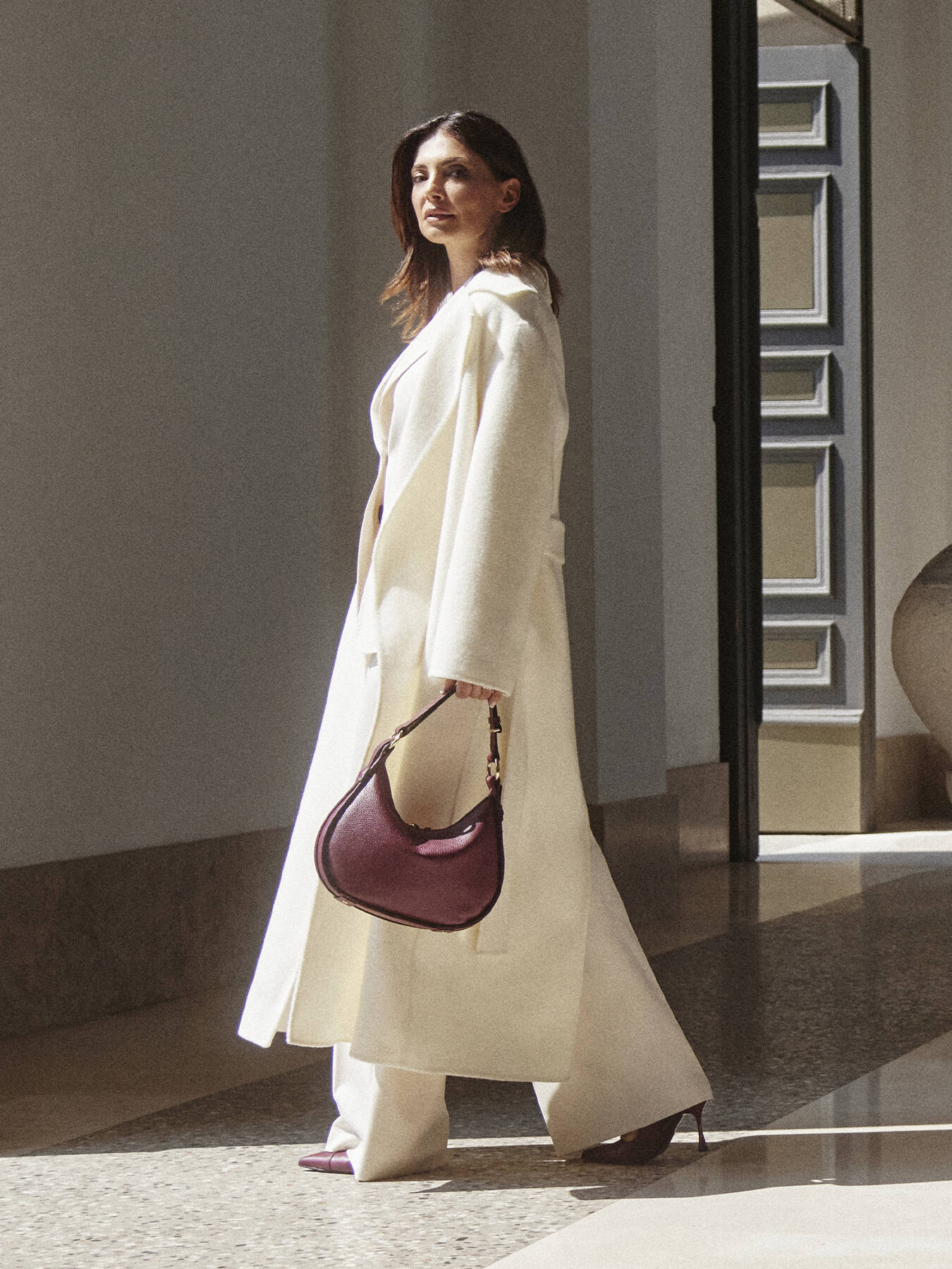 Long wool blend coat image number 0