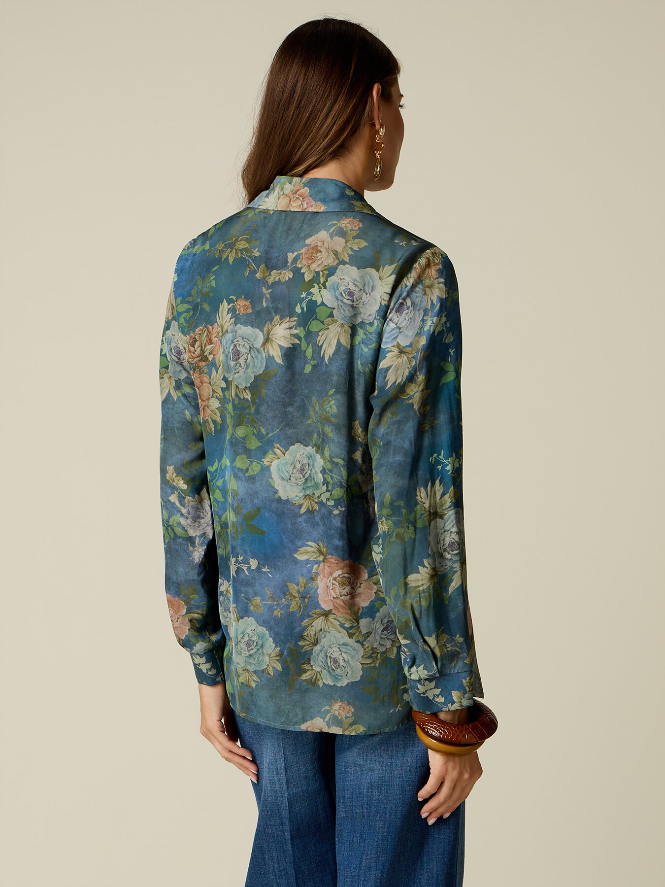 Bluse mit Fantasiemuster und Volants image number 2