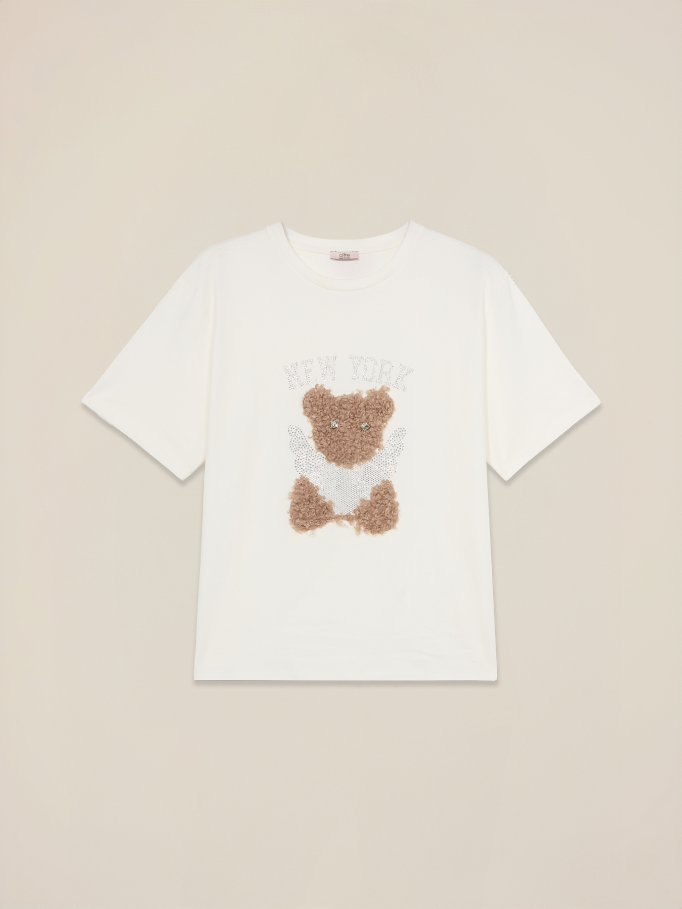 T-shirt with print and appliqu&eacute;s image number 4