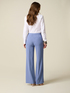 Palazzo pants in fluid fabric image number 1