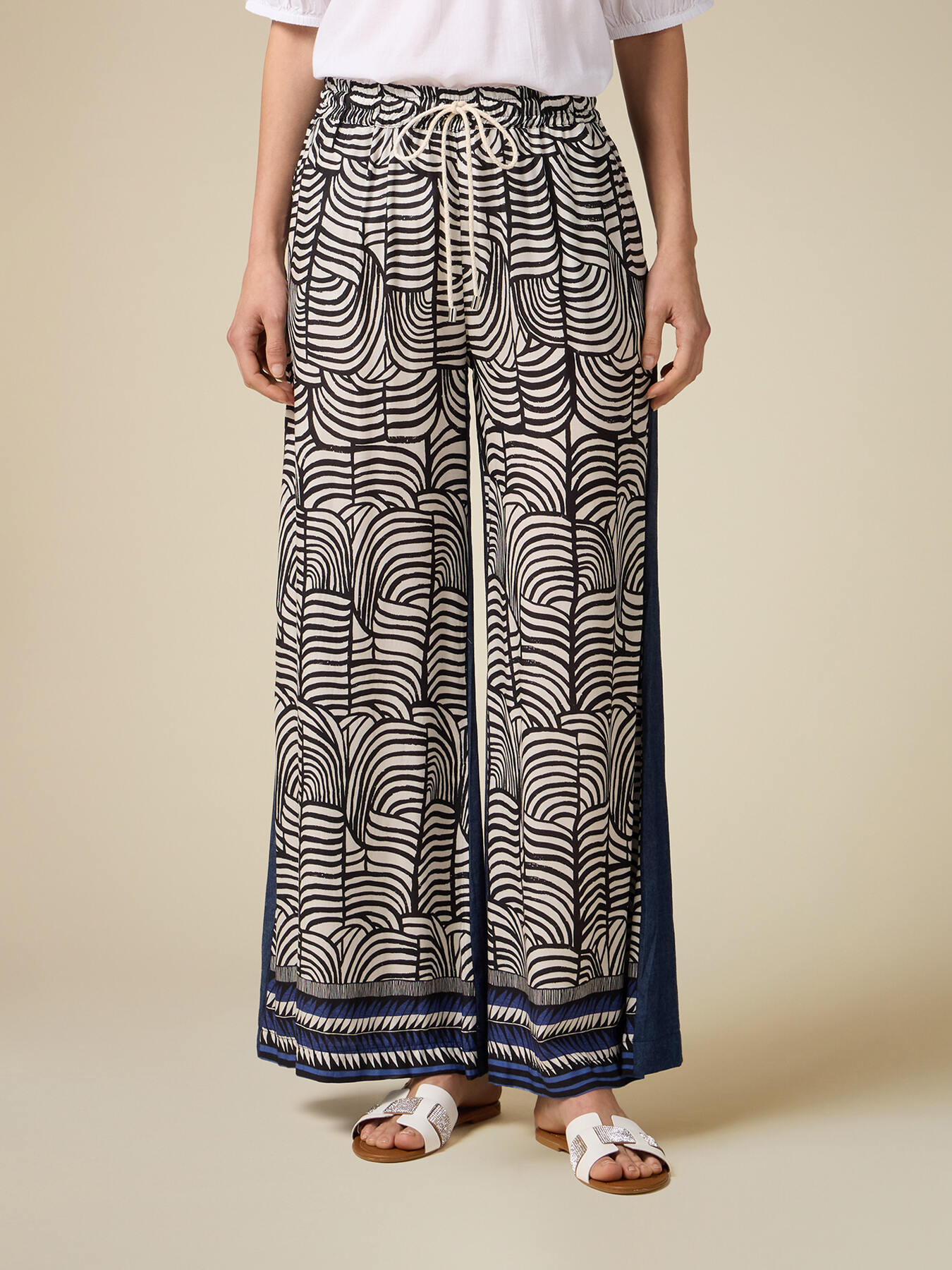 Dual fabric trousers image number 3