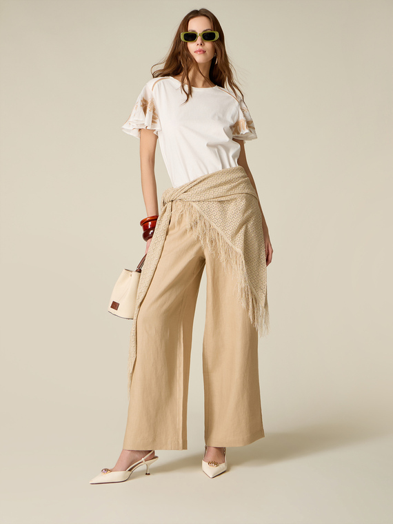 Weite Leinenhose