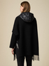 Oversized poncho with nylon details image number 1