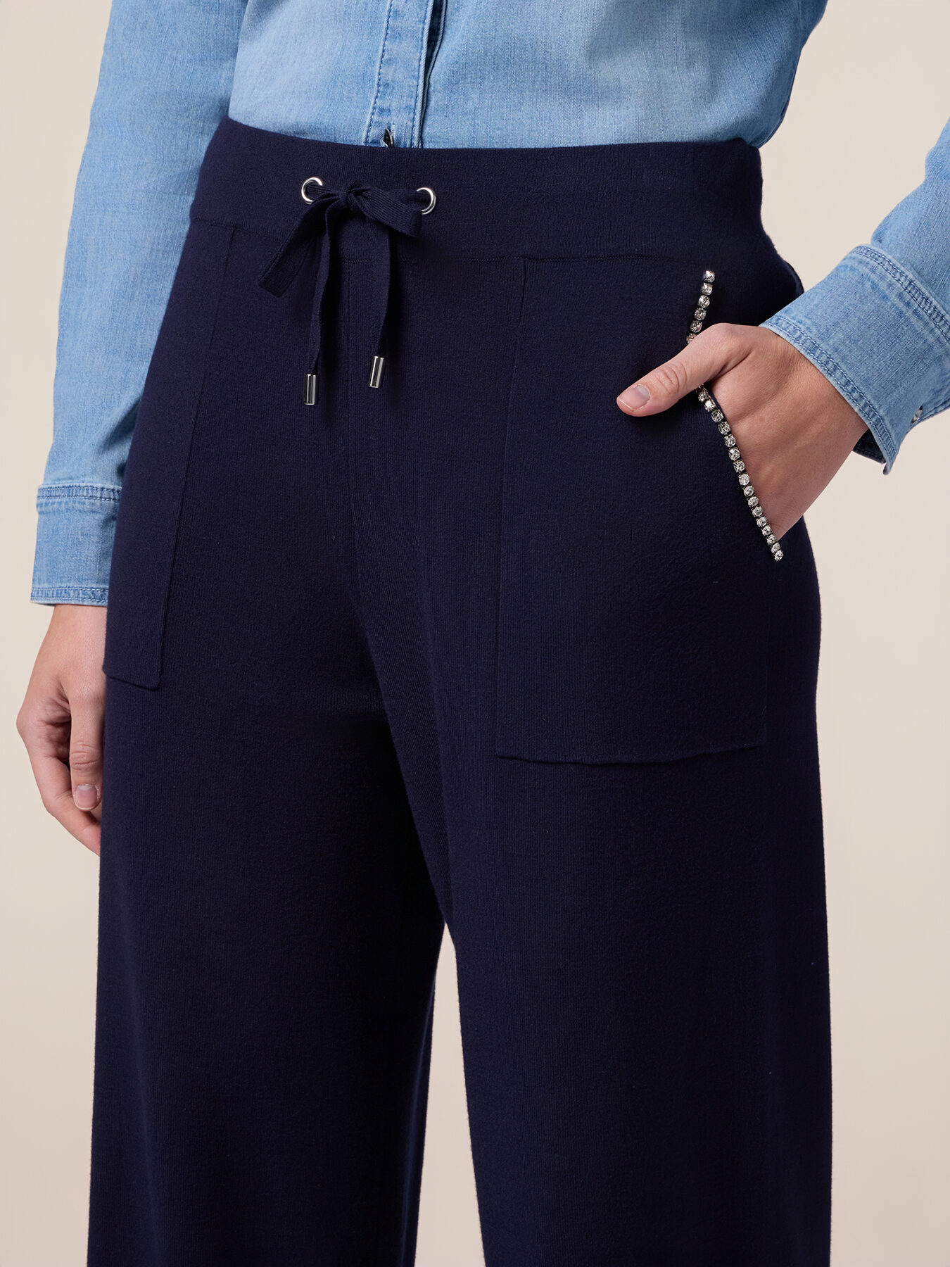 Knit palazzo pants image number 2