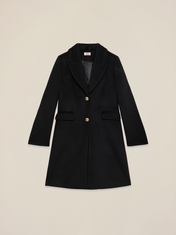 Cappotto midi con bottoni dorati