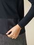 Turtleneck with satin insert image number 2
