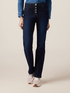 Jeans regular blu rinse con bottoni dorati image number 3