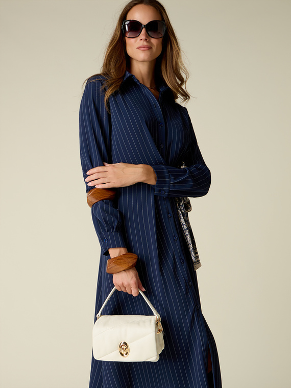Mini bag in quilted genuine leather