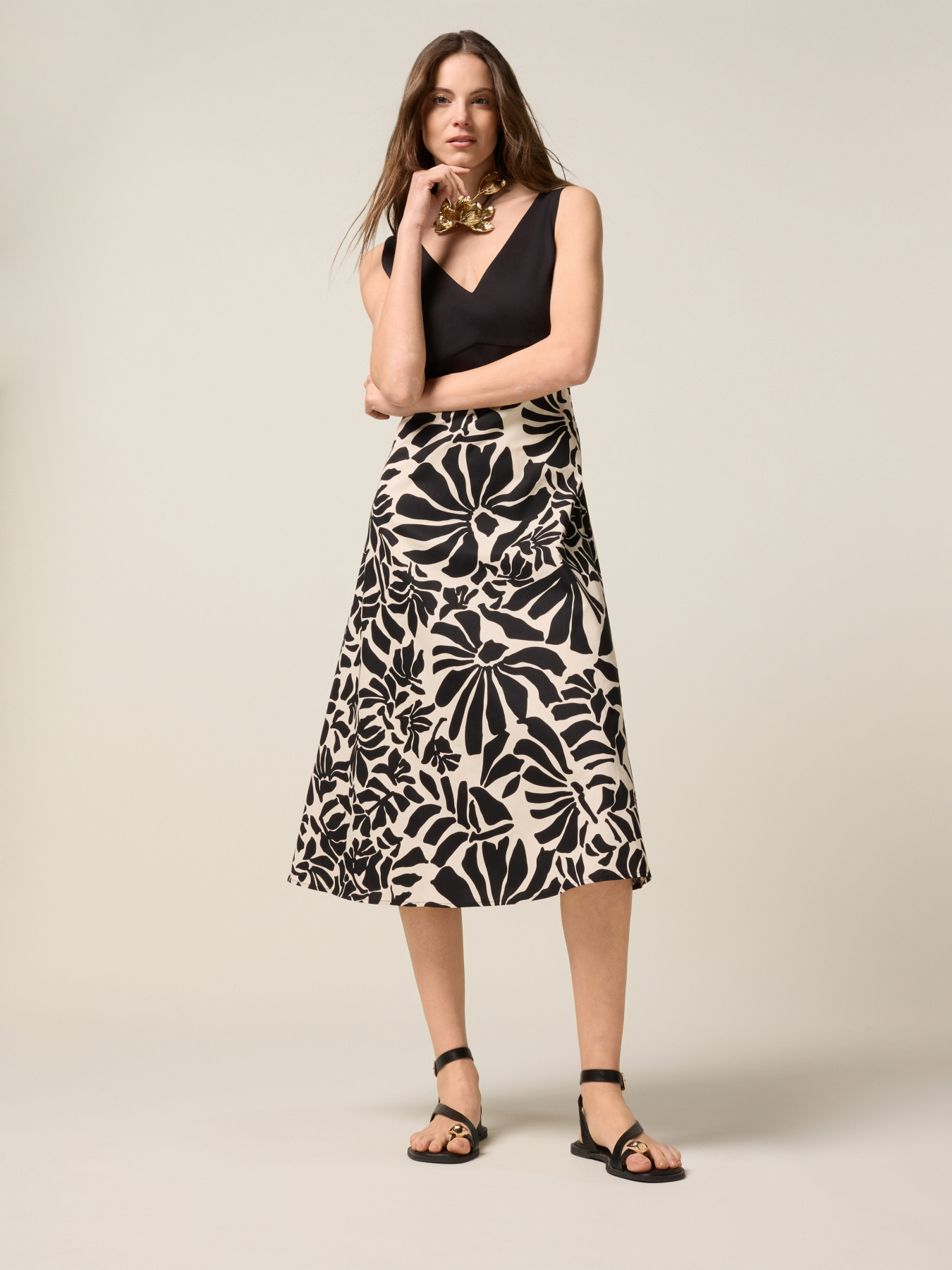 Vestito midi combinato image number 0