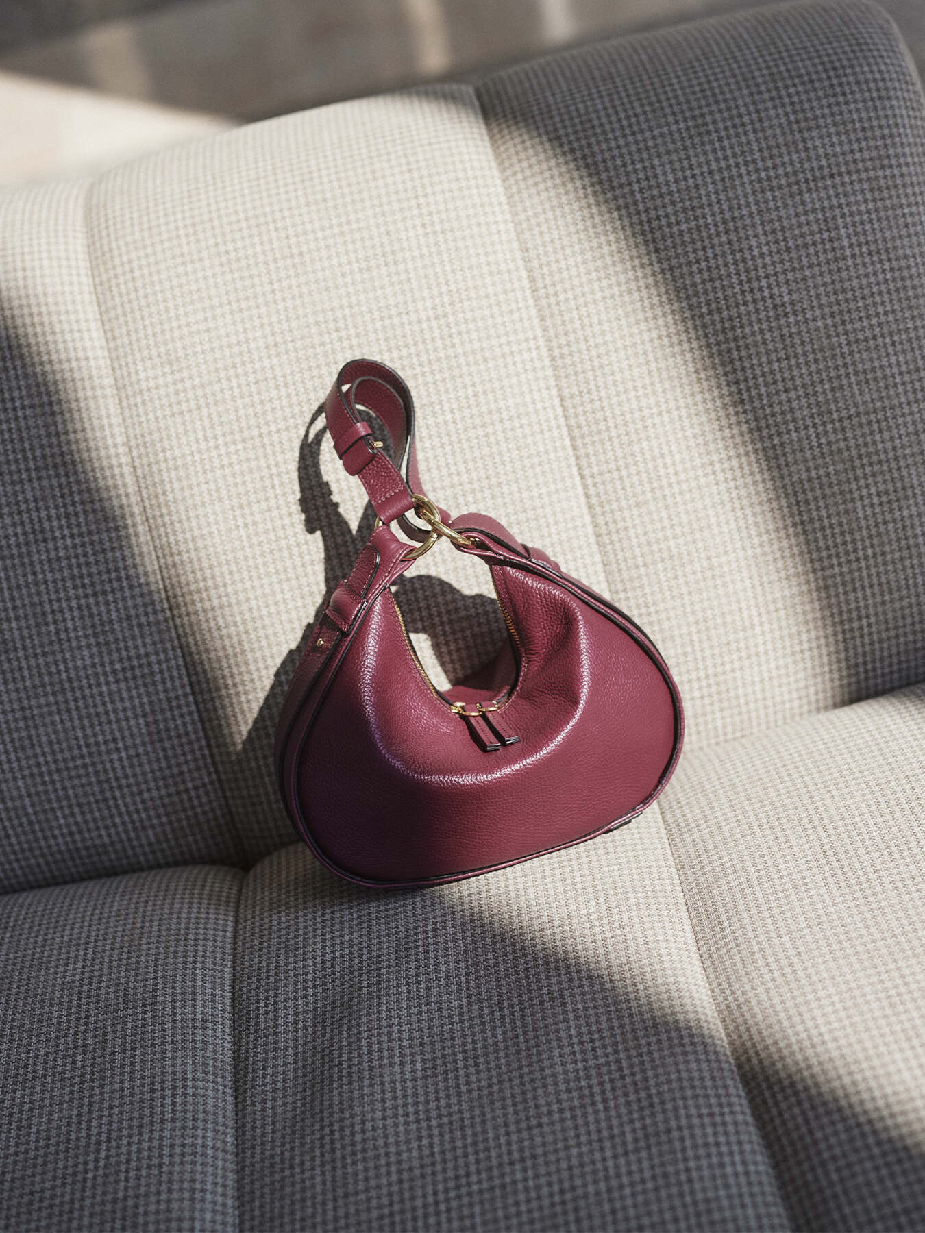 Real leather hobo bag image number 0