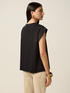 T-shirt in jersey con inserto in pizzo image number 1
