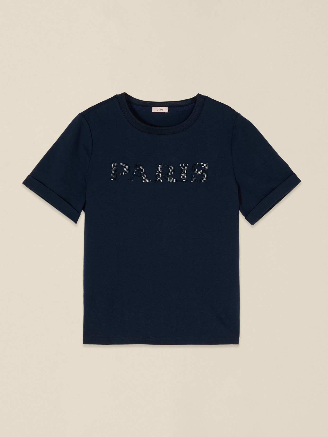 T-shirt with embroidered lettering image number 3